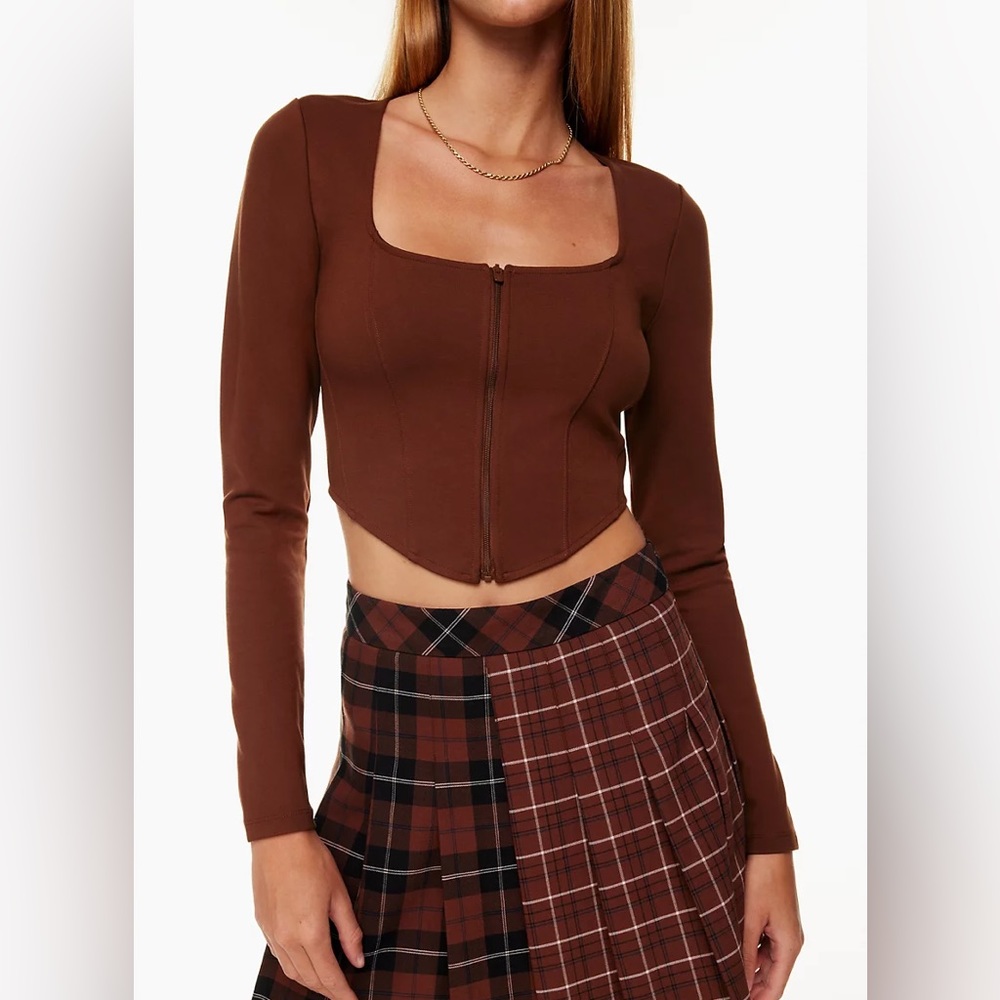 Aritzia Sunday Best Long Sleeve Corset Top